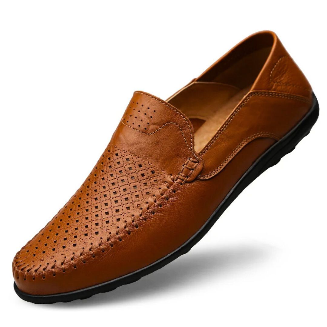 Genuine Leather "Air-Flow" Loafers