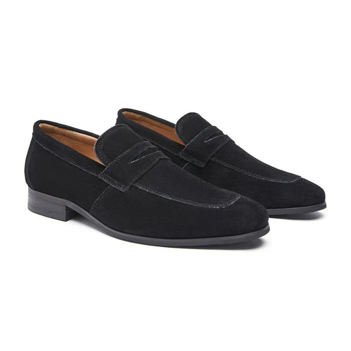 Monteclo - Grayson Suede Strap Loafers