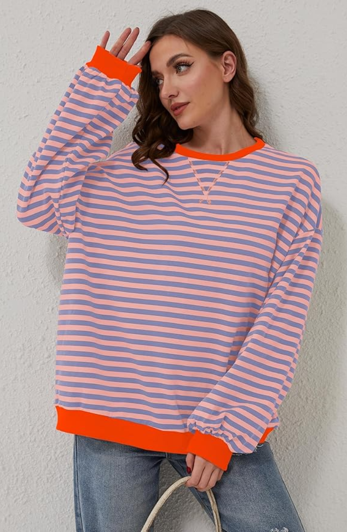 Helena | Women's Striped Relaxed Fit Sweater