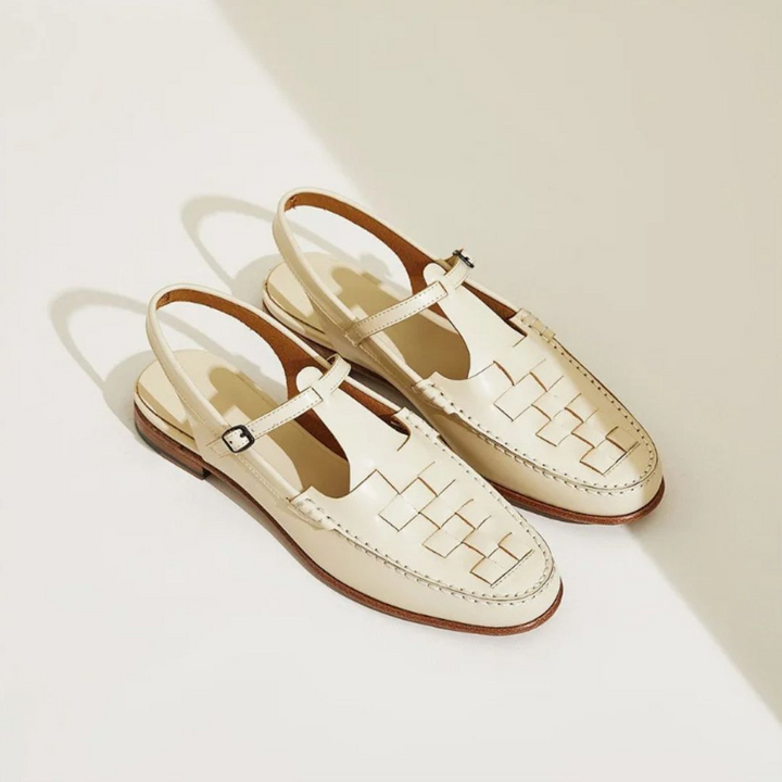 Florencia Woven Slingback Loafers