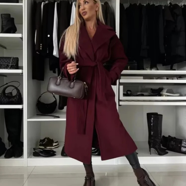 Zenaida | Classy Burgundy Coat