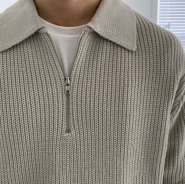 Fransico | Knitted jumper with half-zip collar™