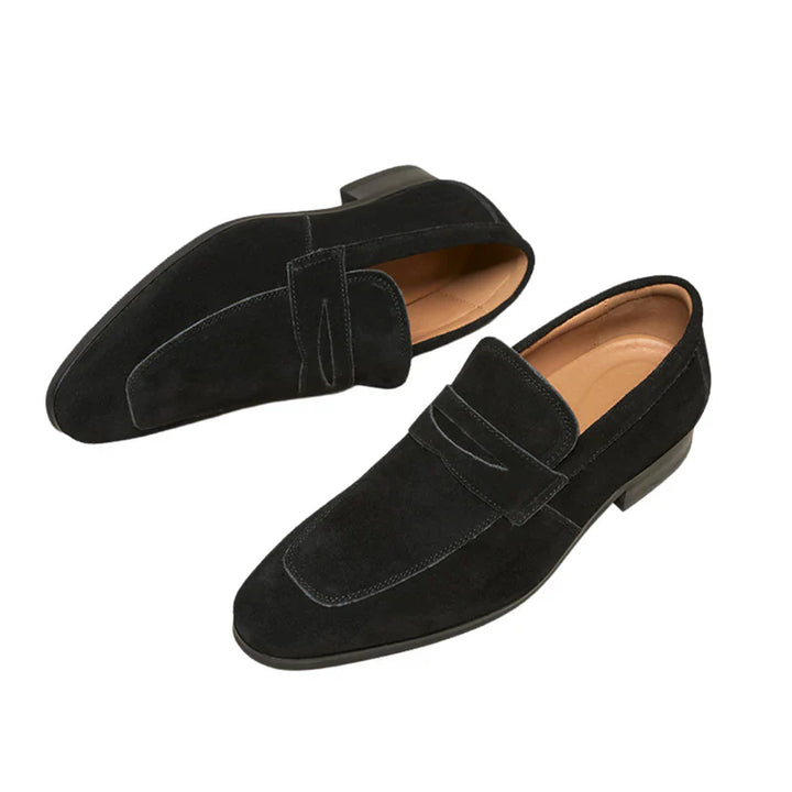 Monteclo - Grayson Suede Strap Loafers