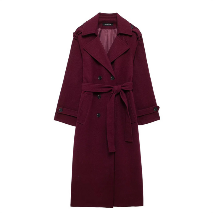 Zenaida | Classy Burgundy Coat