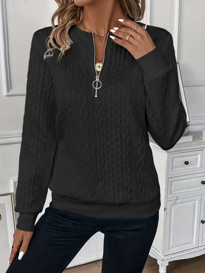 Iyah | Women's Elegant Knitted Zip-Up Sweater