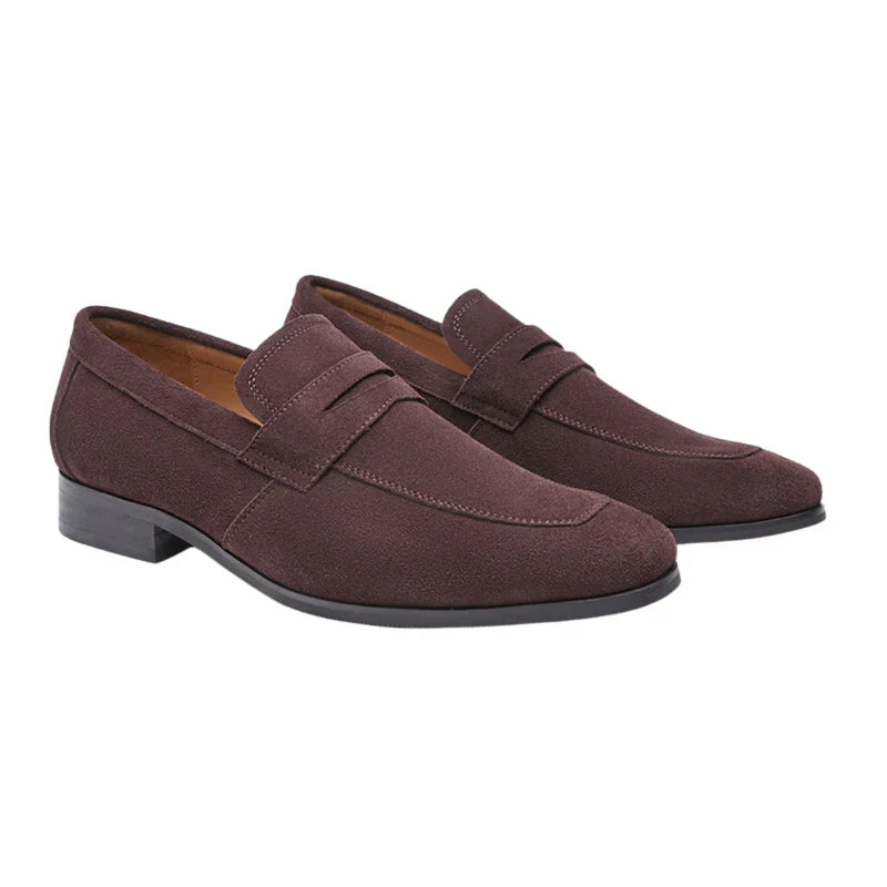 Monteclo - Grayson Suede Strap Loafers