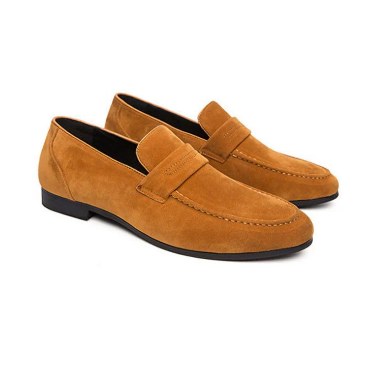 Monteclo - Grayson Suede Strap Loafers