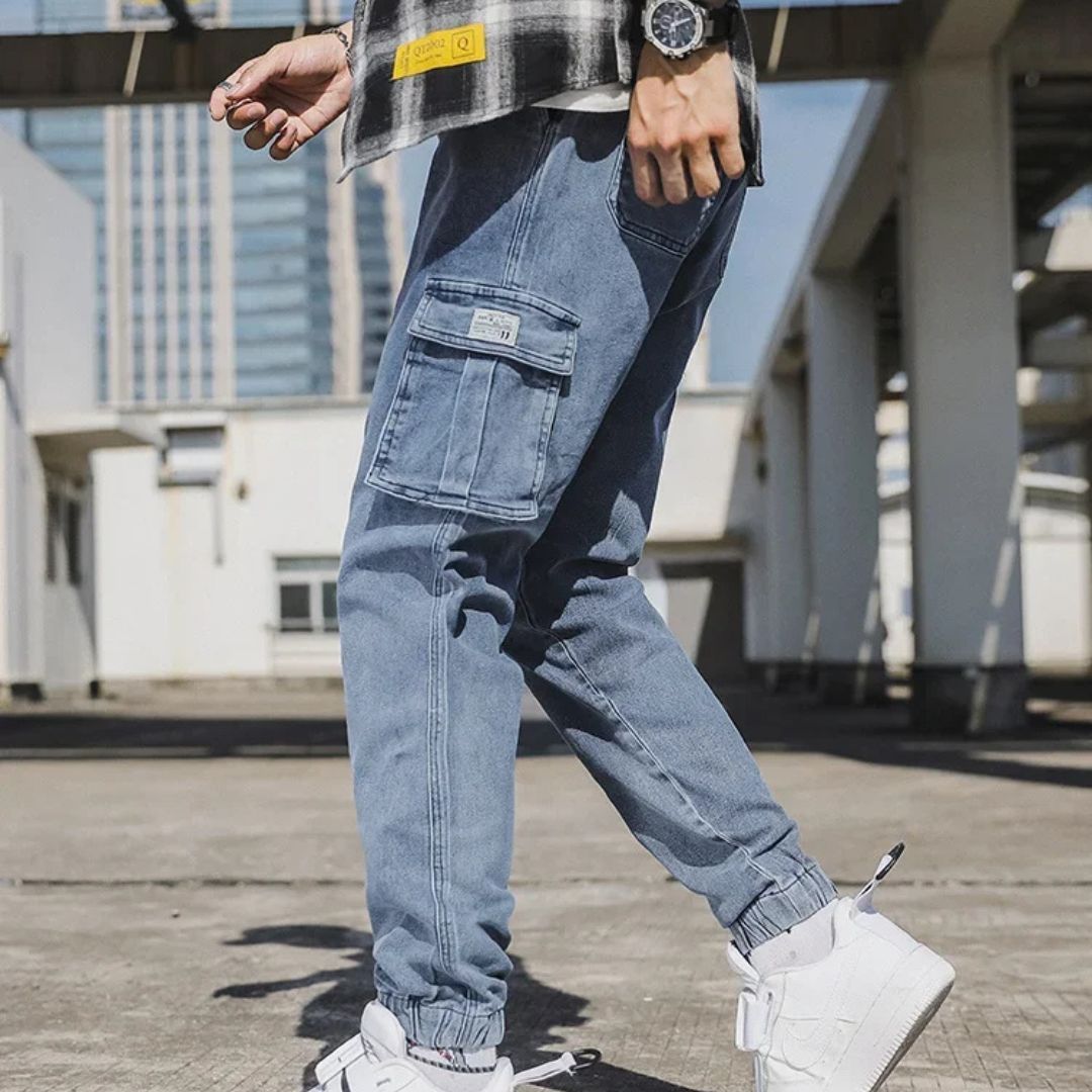 Utility Denim Joggers