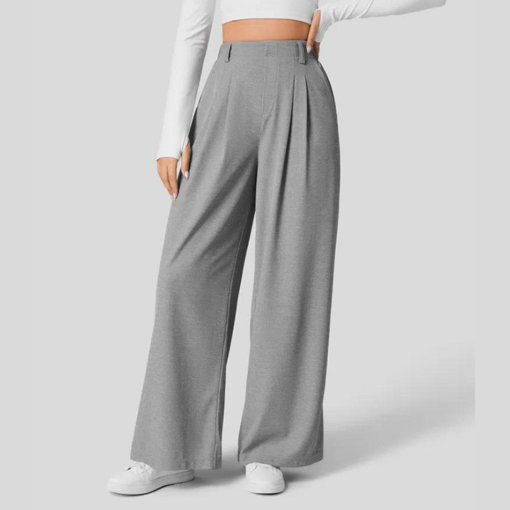 Lumin Flex™ | High-Waisted Waffle Trousers