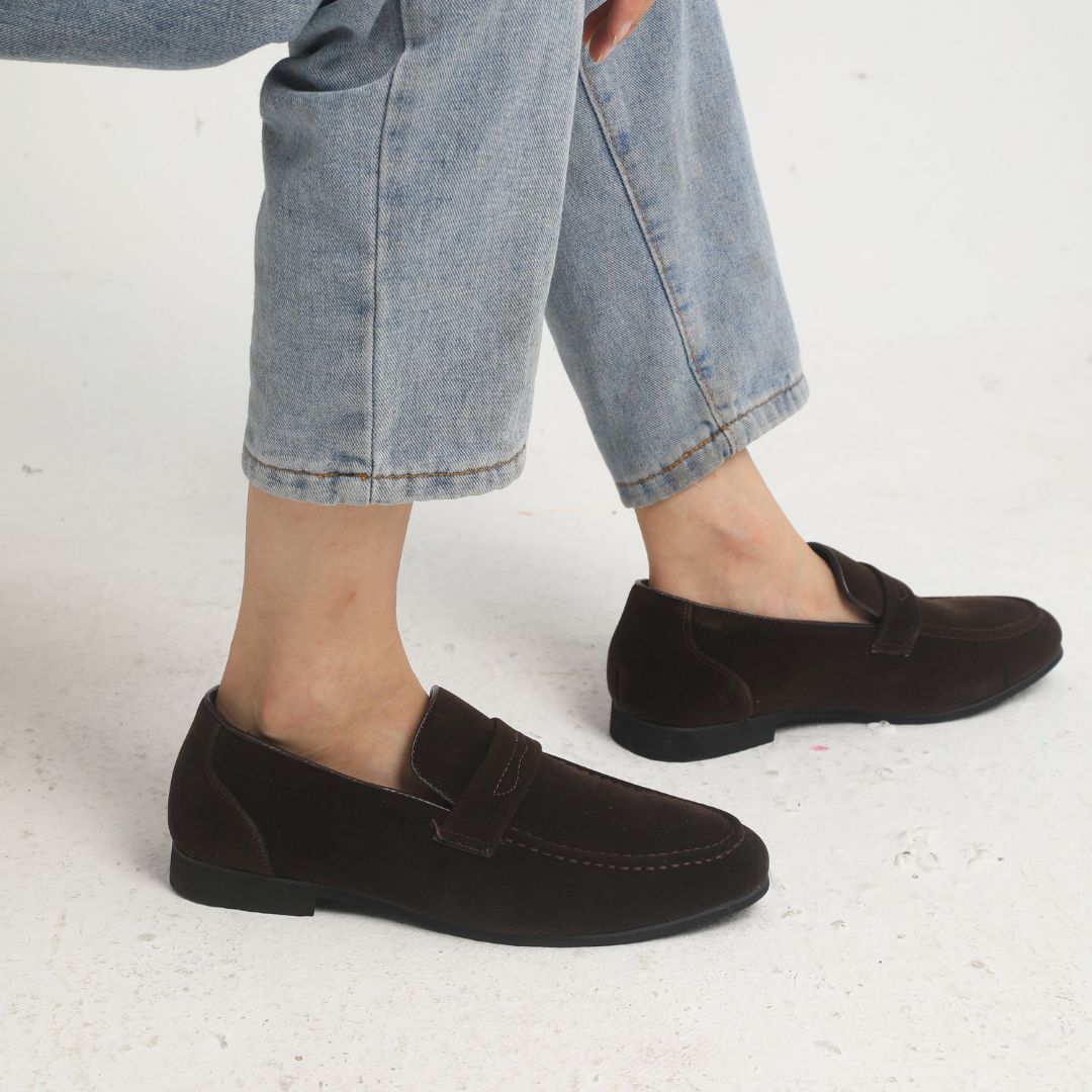 Monteclo - Grayson Suede Strap Loafers