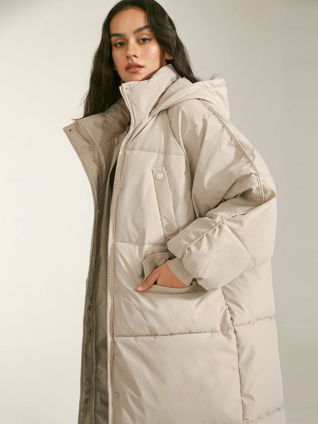 Monteclo - Piper Long Hooded Puffer Parka Coat