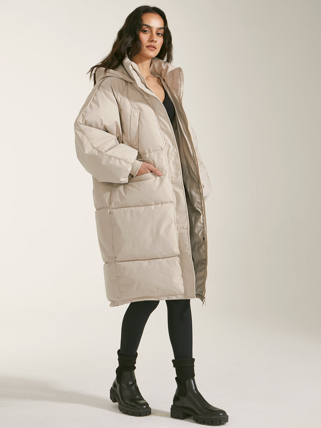 Monteclo - Piper Long Hooded Puffer Parka Coat