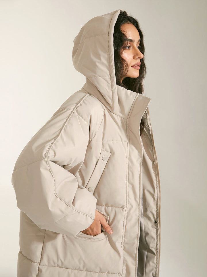 Monteclo - Piper Long Hooded Puffer Parka Coat