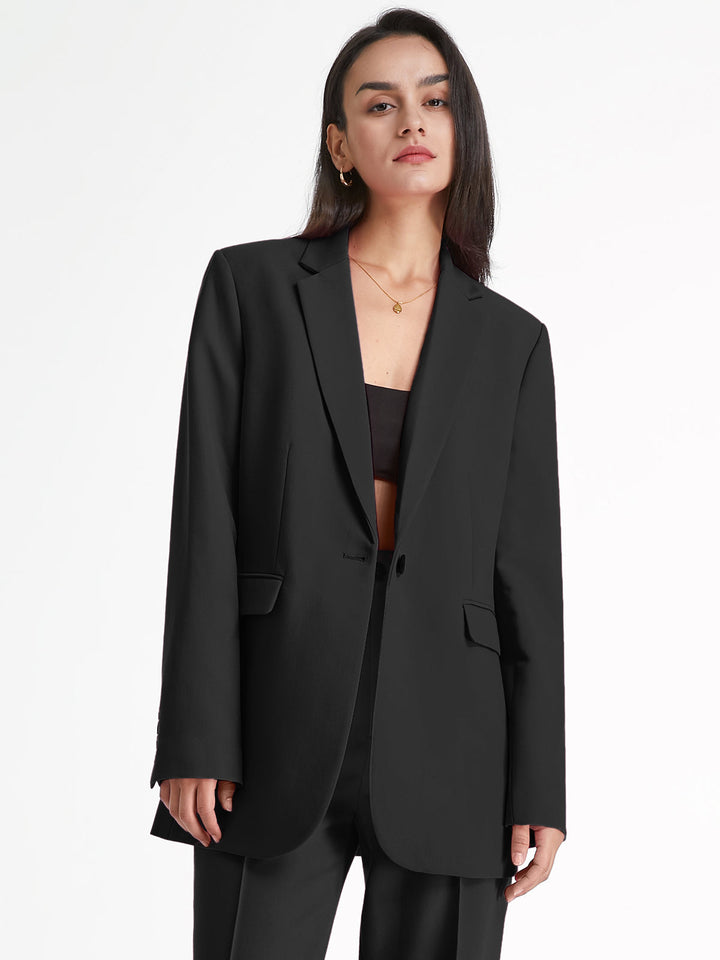 Monteclo - Aisha Solid Colored Essential Blazer