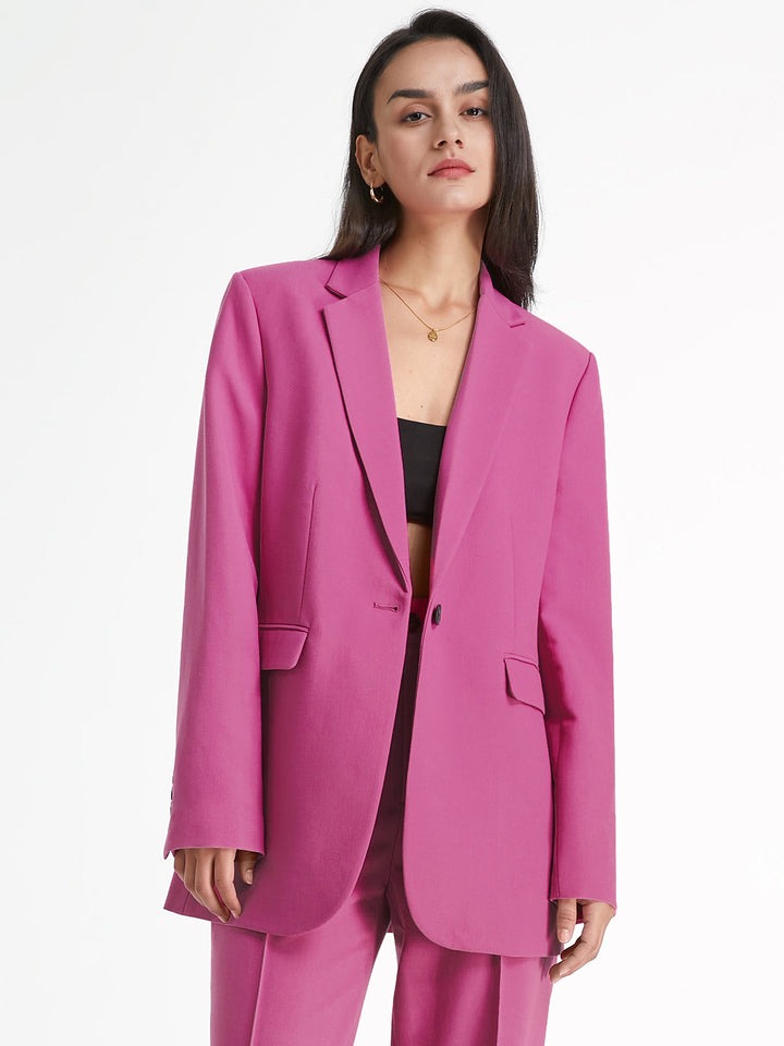 Monteclo - Aisha Solid Colored Essential Blazer