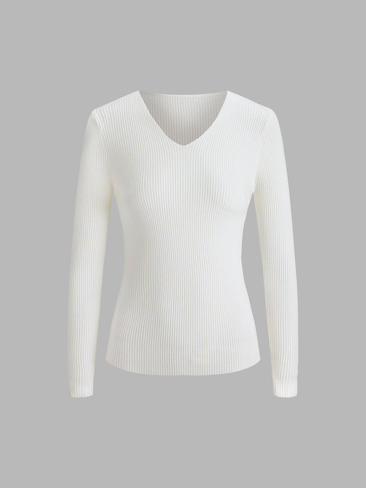 Monteclo - Kathryn Ribbed Pullover Sweater