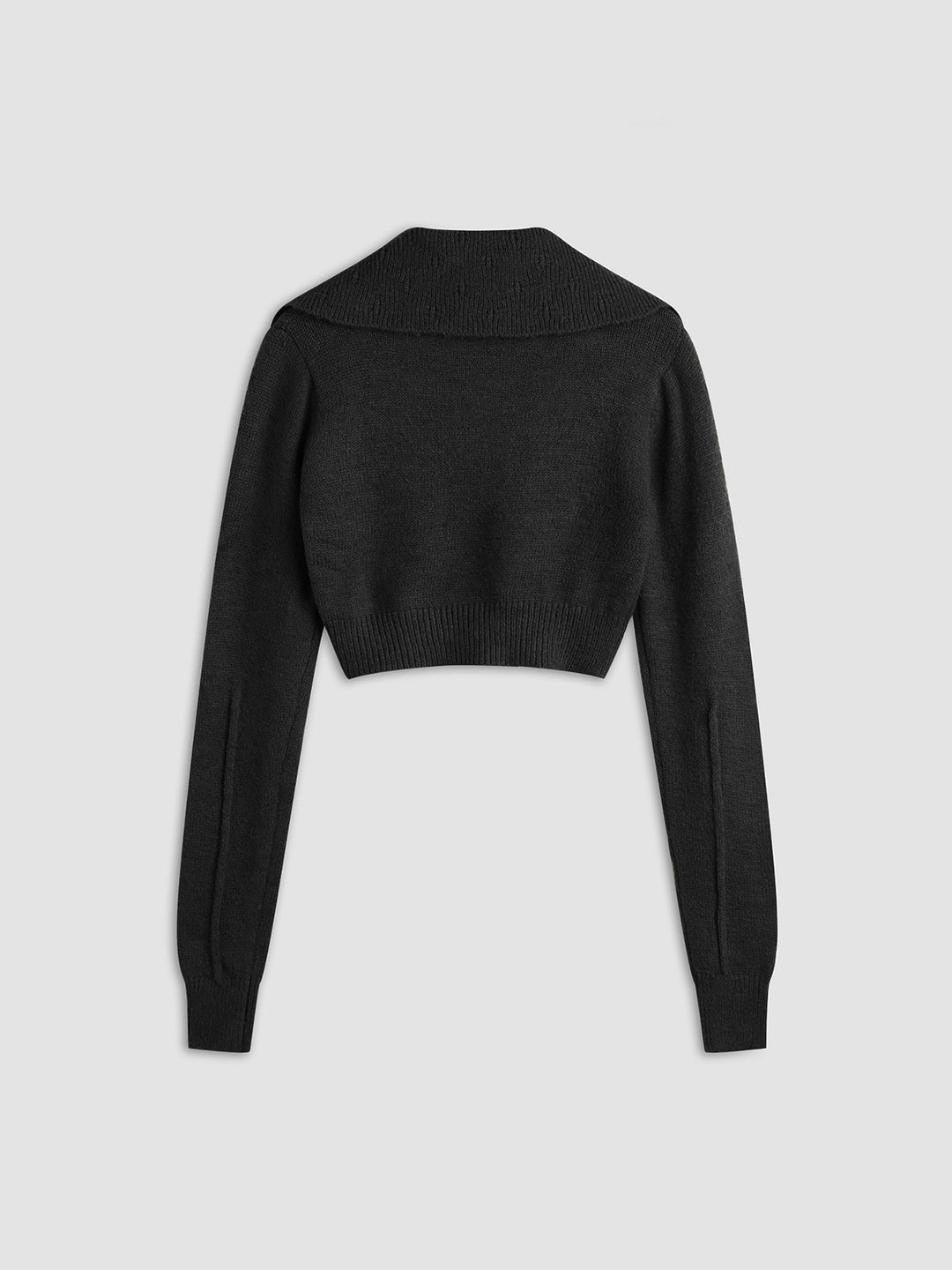 Monteclo - Kamilah Cropped Cardigan with Collar