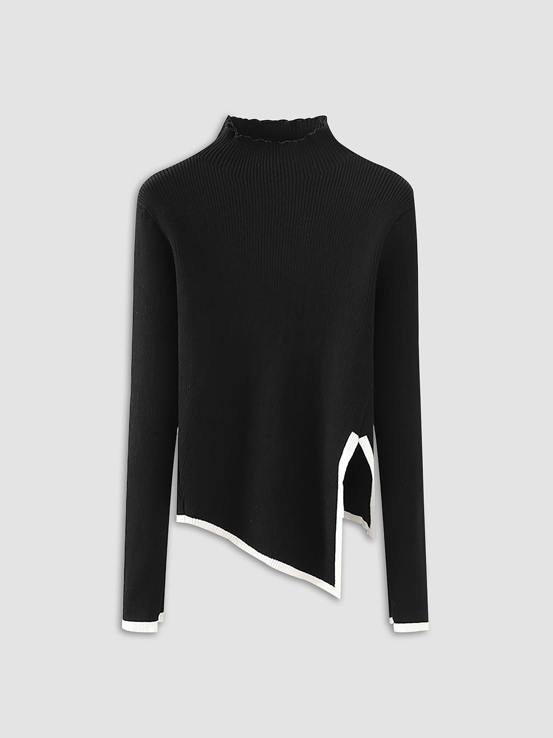 Monteclo - Maryam Trim Mock Neck Sweater