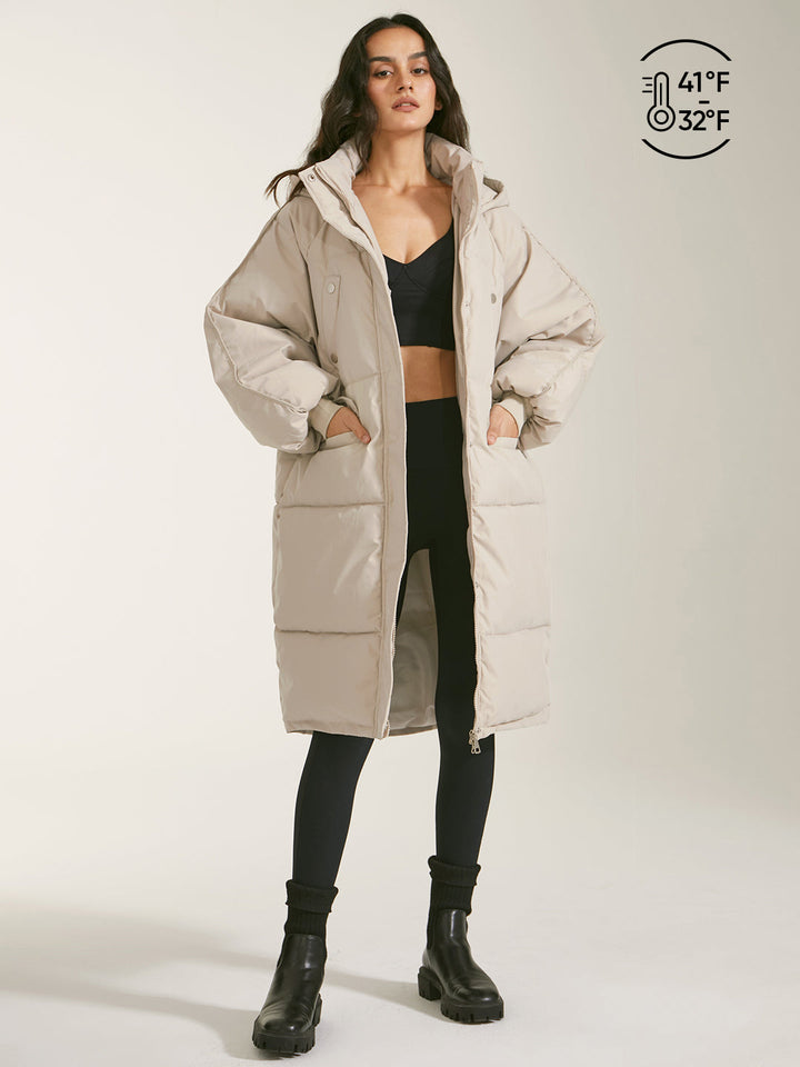 Monteclo - Piper Long Hooded Puffer Parka Coat