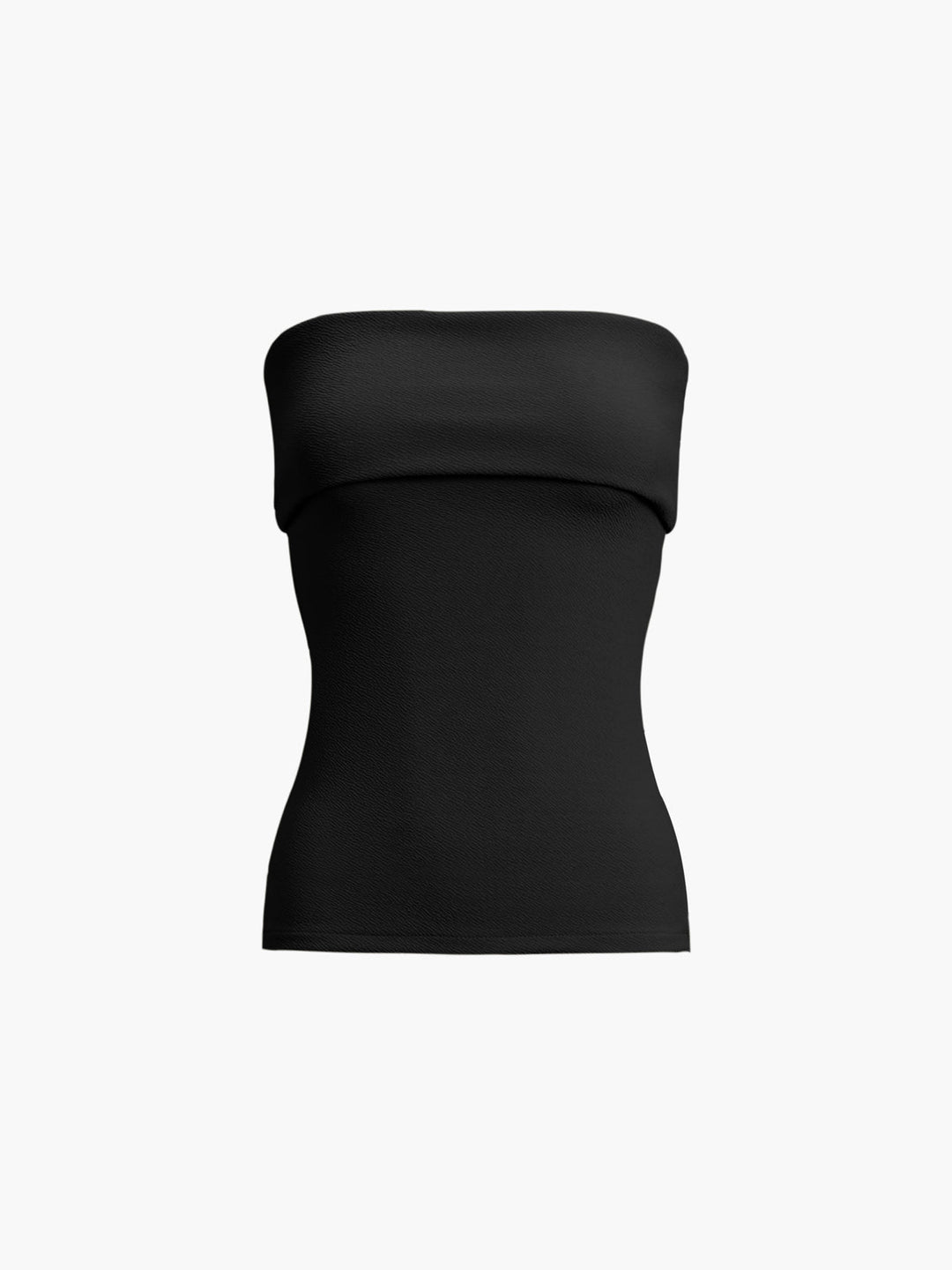 Monteclo - Lillie Zip Down Overfold Strapless Tube Top