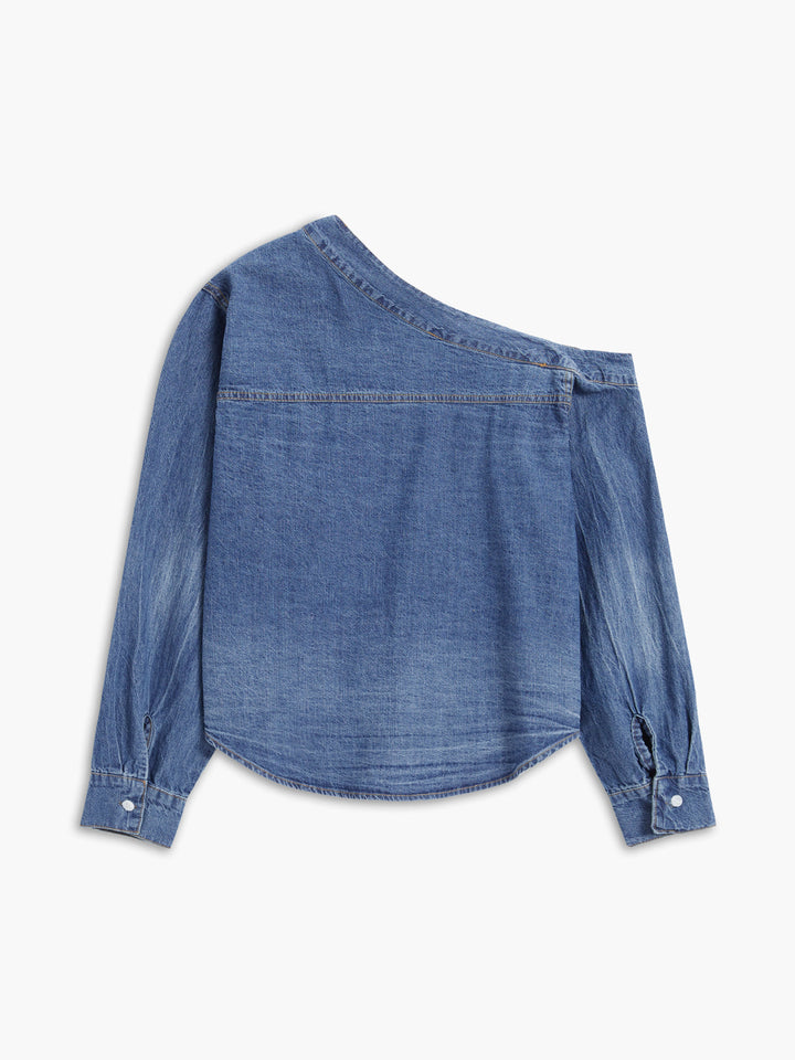 Monteclo -  Ramona Denim Crop Shirt