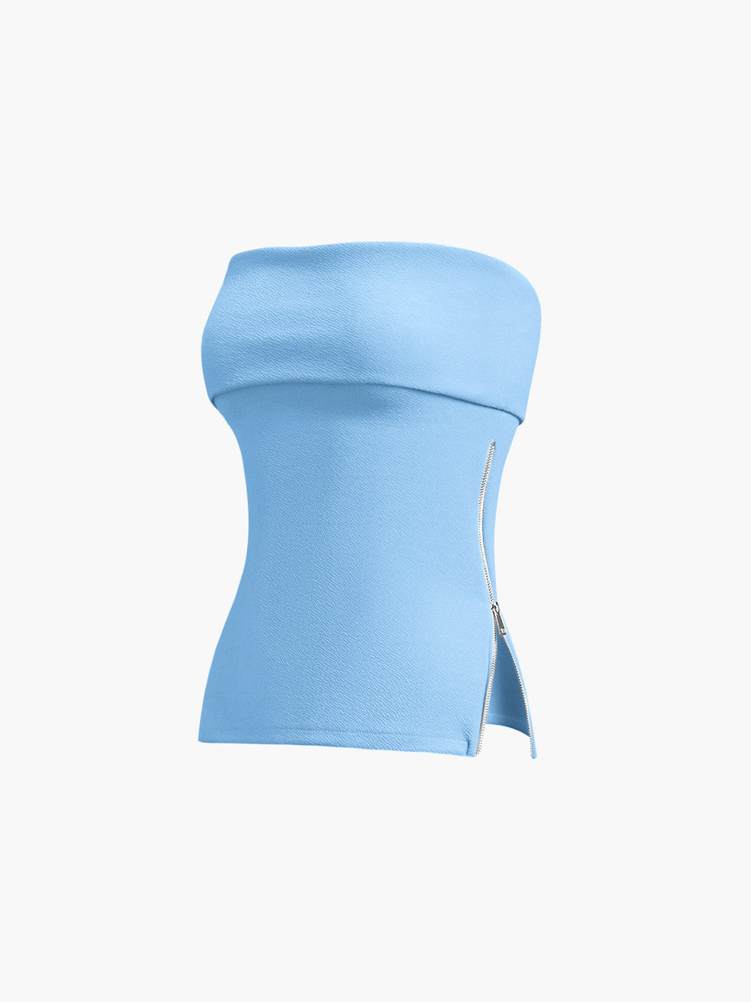 Monteclo - Lillie Zip Down Overfold Strapless Tube Top