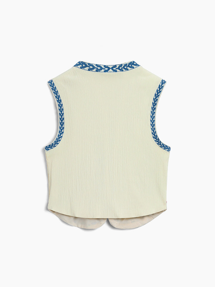 Monteclo - Emma Embroidered Floral Vest