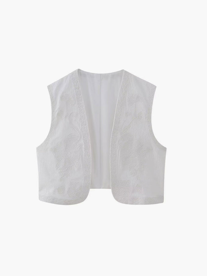 Monteclo - Emma Embroidered Floral Vest