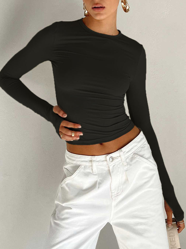 Monteclo - Amora Utility Long Sleeve Crop Top