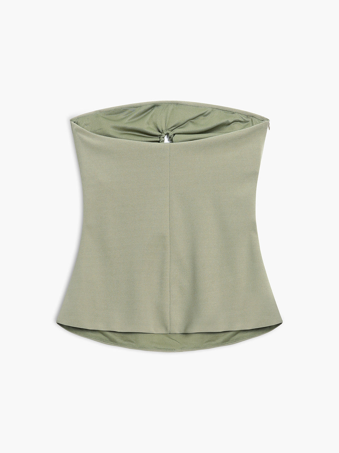 Monteclo - Ariyah U-Ring Cutout Zippered Tube Top