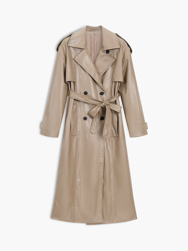 Monteclo - Mary Old Stories Told Faux Trench Coat