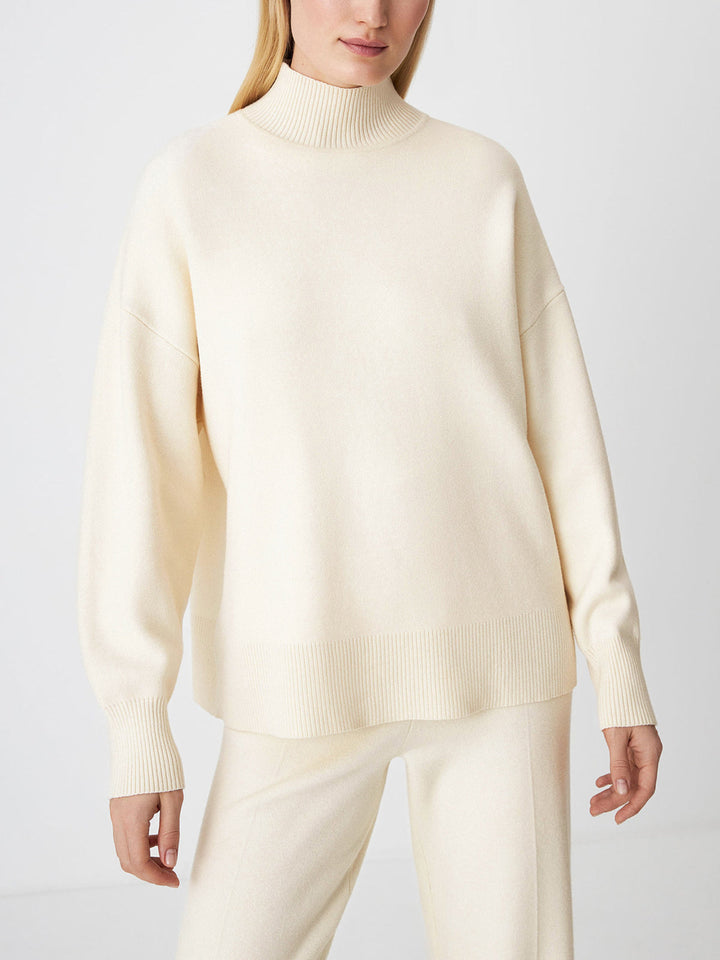 Monteclo - Annie Quiet Luxury Oversized Mock Neck Knit Top