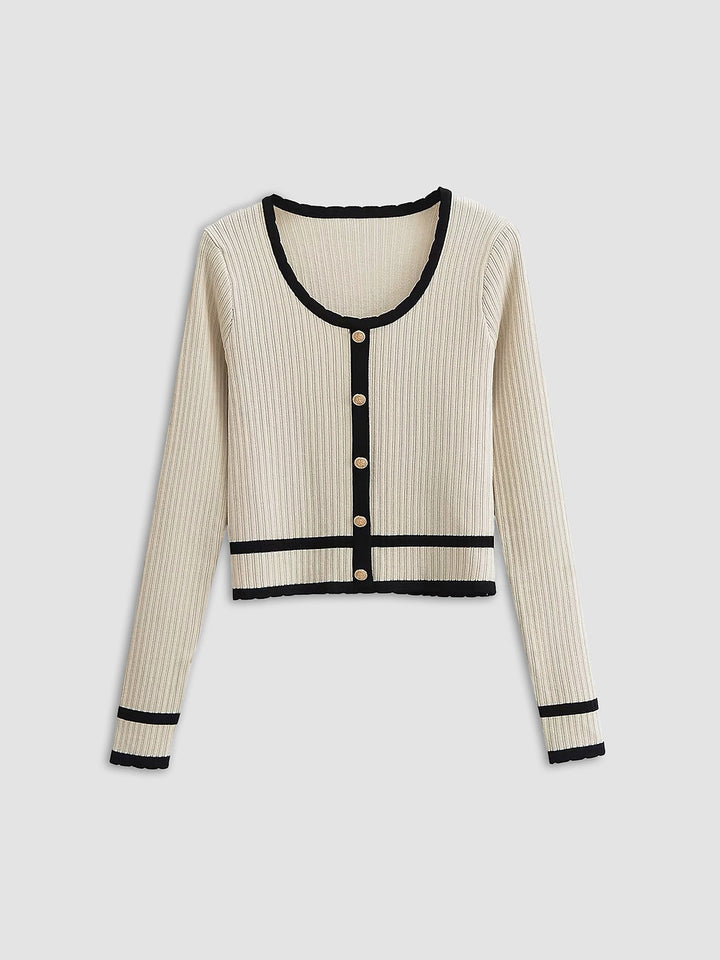 Monteclo - Kimberly Retro Contrast Cardigan