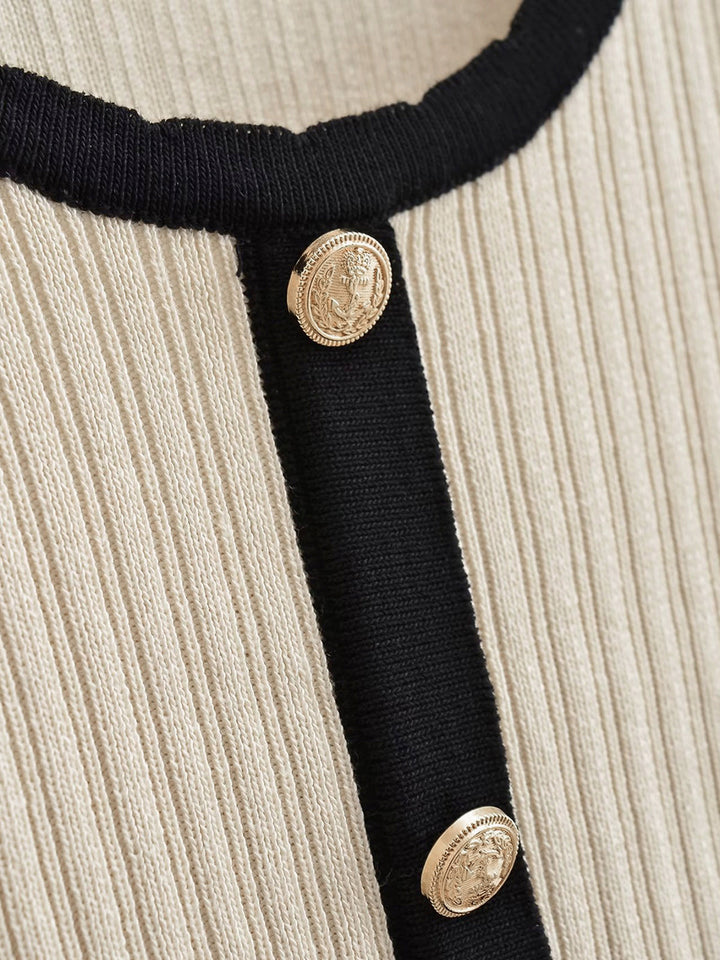 Monteclo - Kimberly Retro Contrast Cardigan