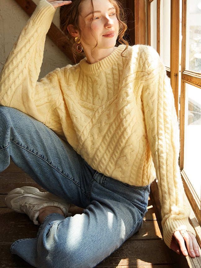 Monteclo - Rylee Limoncello Oversized Sweater