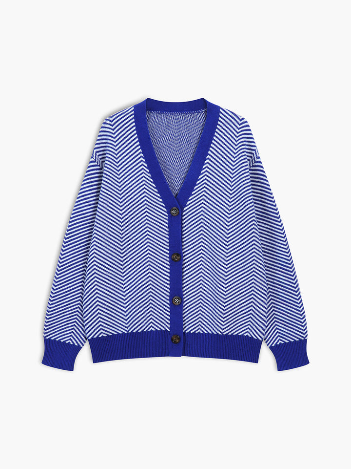 Monteclo - Amaya Oversized Herringbone Cardigan