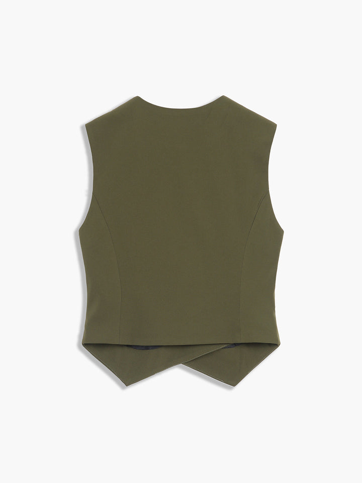 Monteclo - Josie Made For You Asymmetric Buttoned Vest