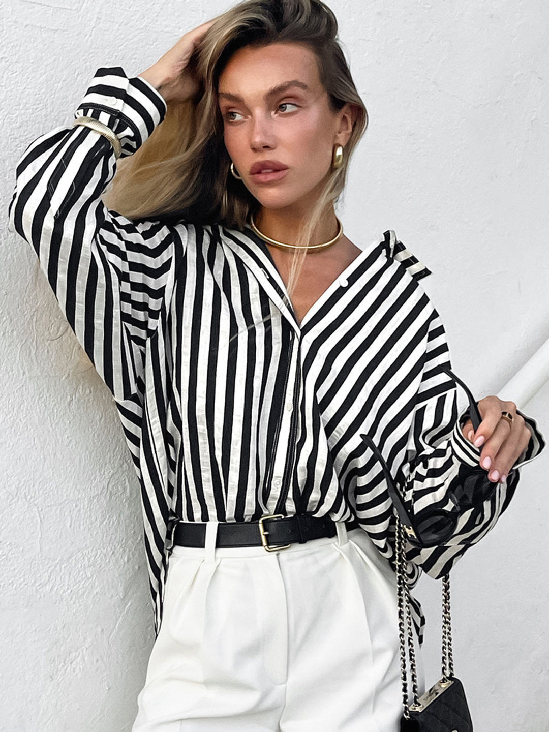 Monteclo - Piper Effortless Pinstripe Shirt