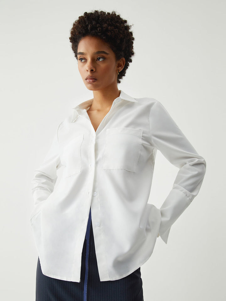 Monteclo - Makayla Vintage Button Cuff Detail Shirt