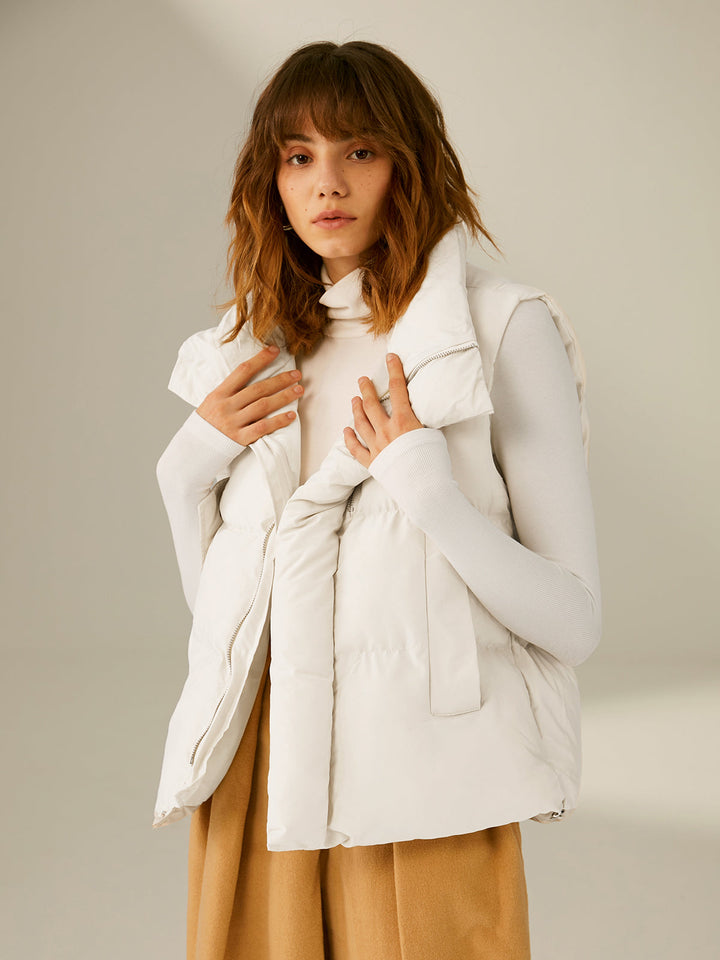 Monteclo - Blakely Oversized Funnel Neck Puffer Vest