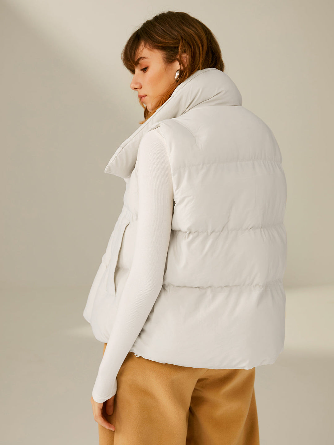 Monteclo - Blakely Oversized Funnel Neck Puffer Vest