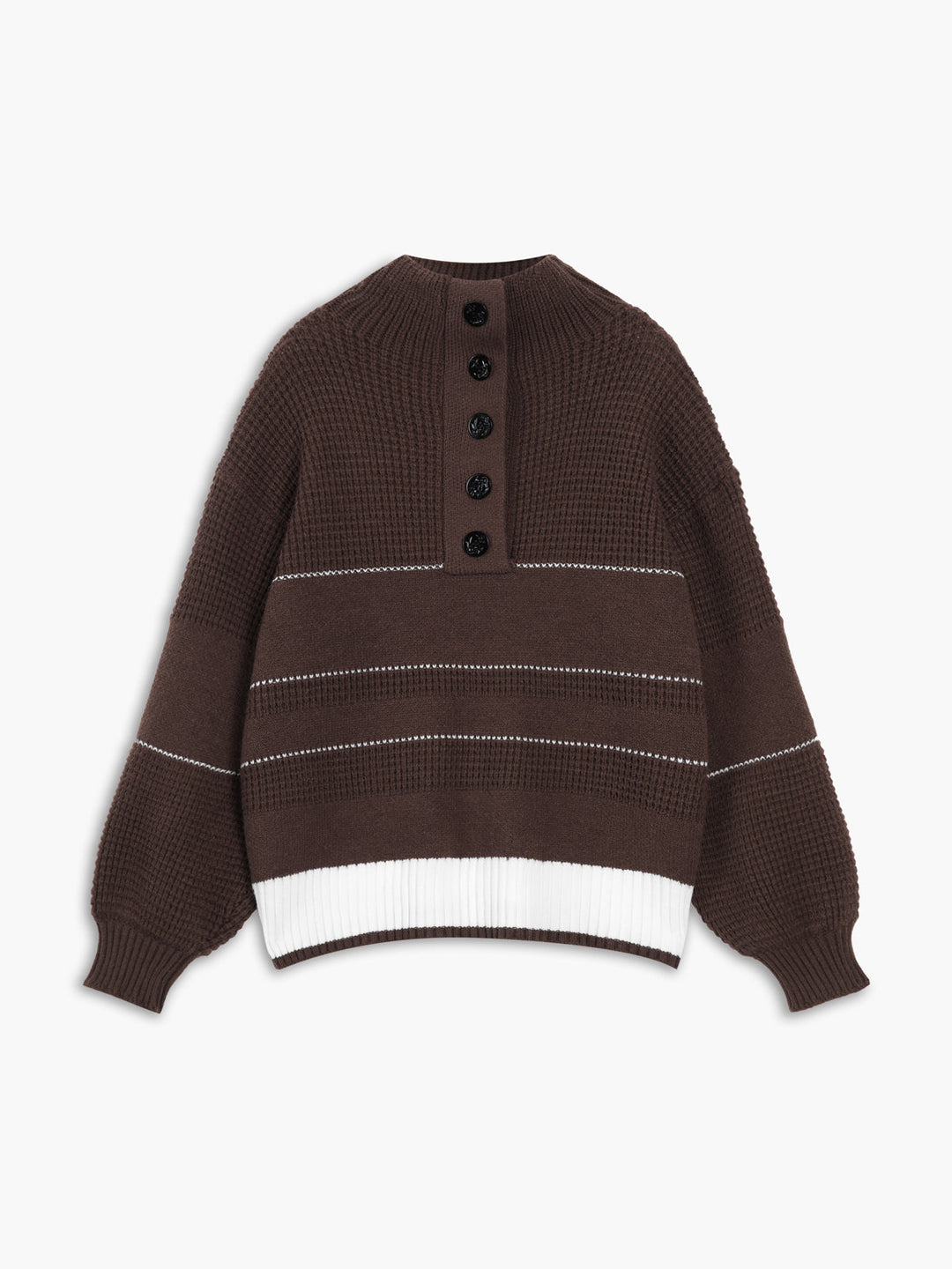 Monteclo - Ashley Open Collar Button Up Sweater