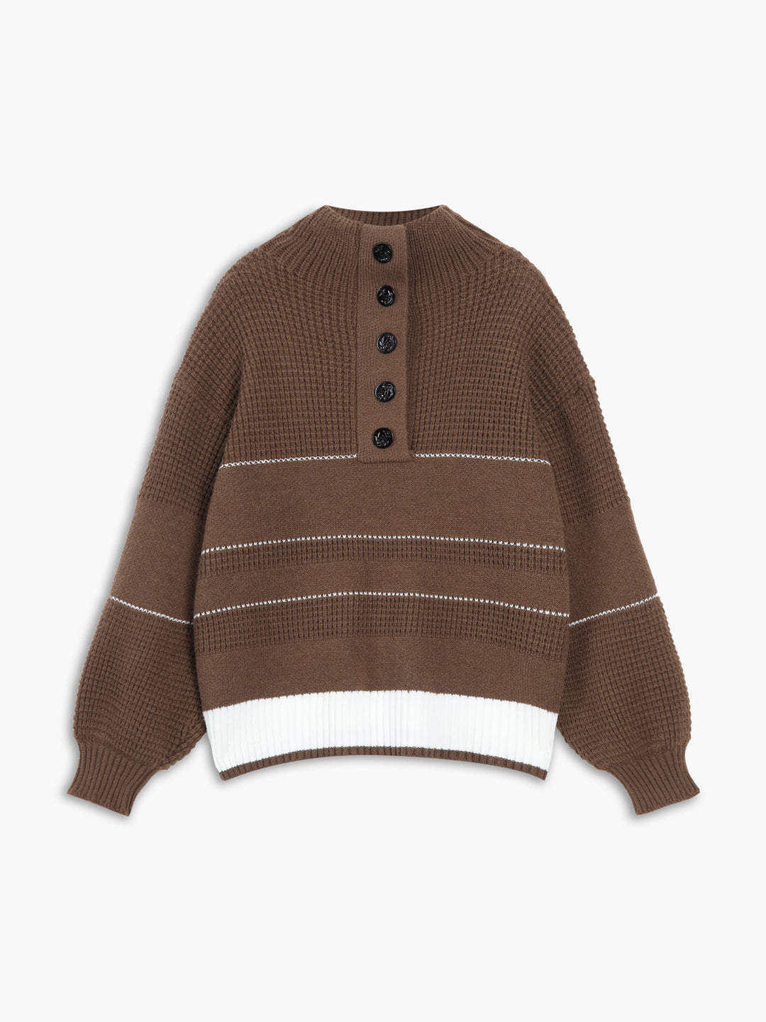 Monteclo - Ashley Open Collar Button Up Sweater