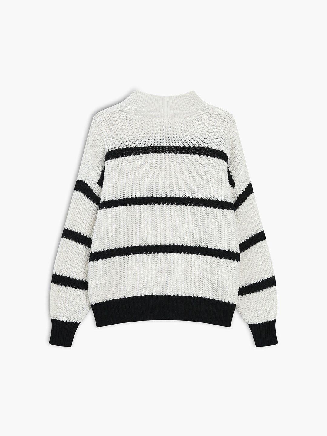 Monteclo - Milani Stripe Pointelle Knit Sweater