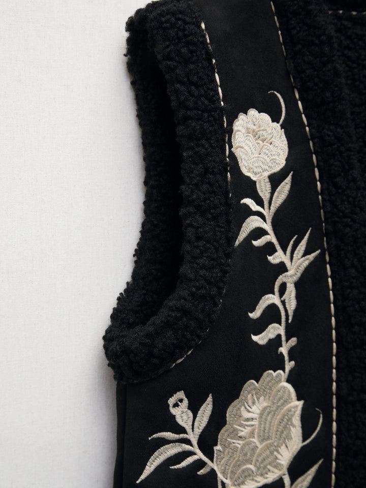 Monteclo - Gianna Embroidered Floral Vest