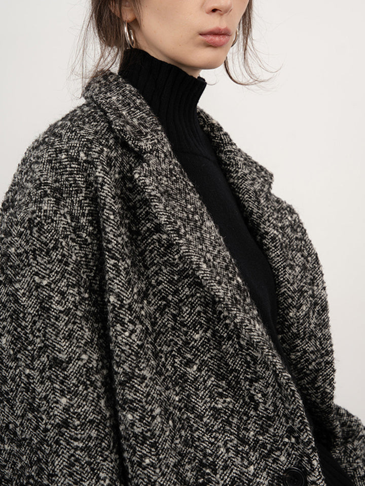 Monteclo - Brooklynn Tweed Boucle Wool Coat