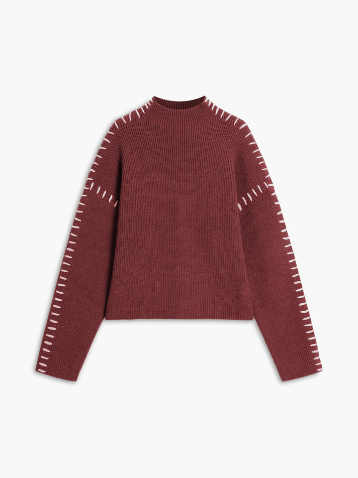 Monteclo - Harlow Shift The Focus Oversized Mock Neck Sweater