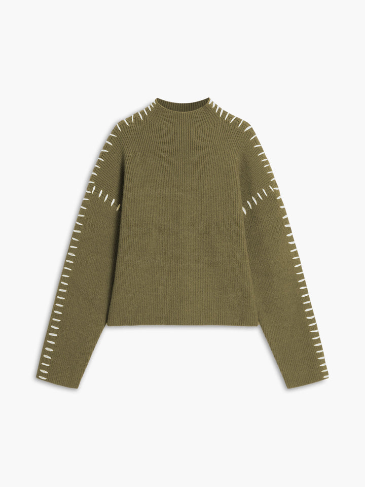 Monteclo - Harlow Shift The Focus Oversized Mock Neck Sweater