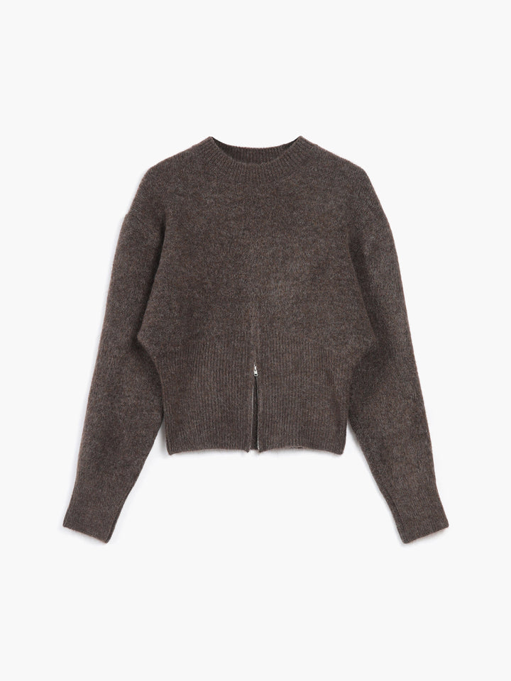 Monteclo - Emilia Half Zip Fuzzy Sweater