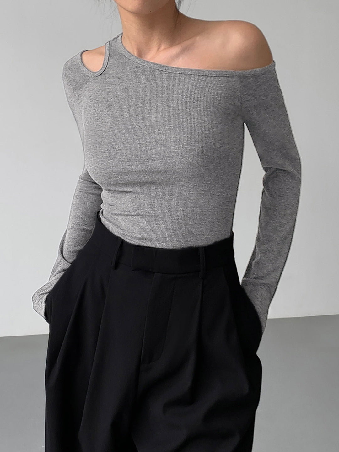 Monteclo - Jane Slinky Cutout Knit Top